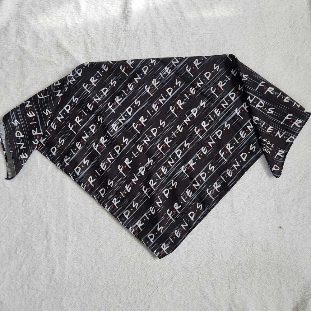 NWOT Black Friends Logo Bandana